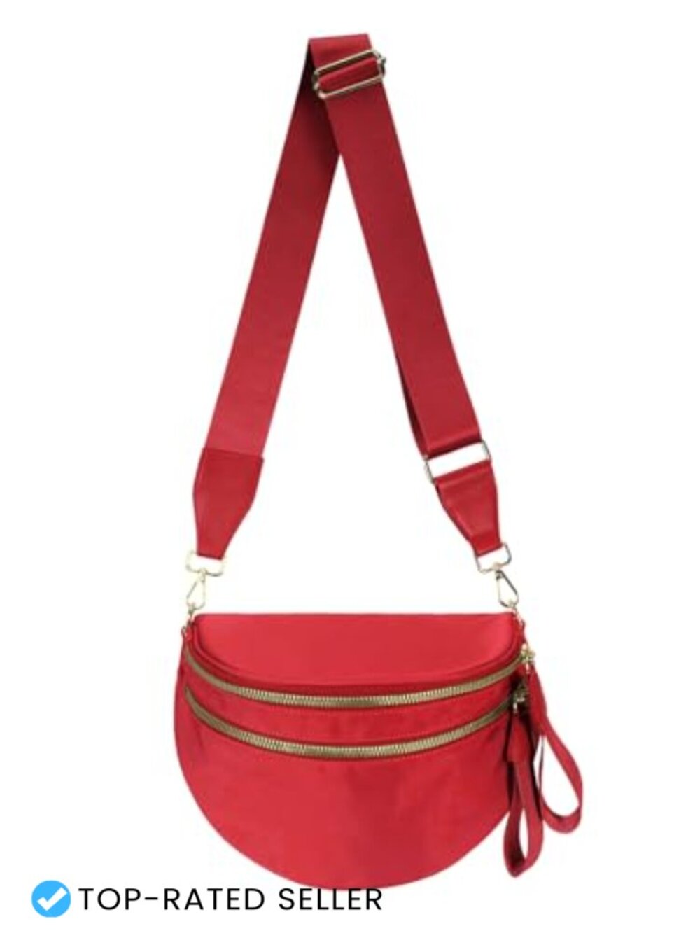 Women's Water-Resistant Nylon Crossbody Bum Bag Adjustable Strap Waist Pack